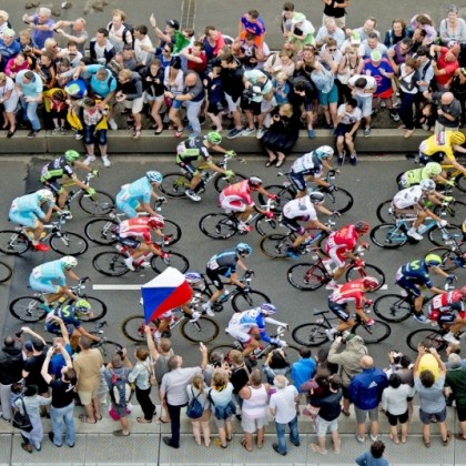image of cyclists riding in the Tour de France