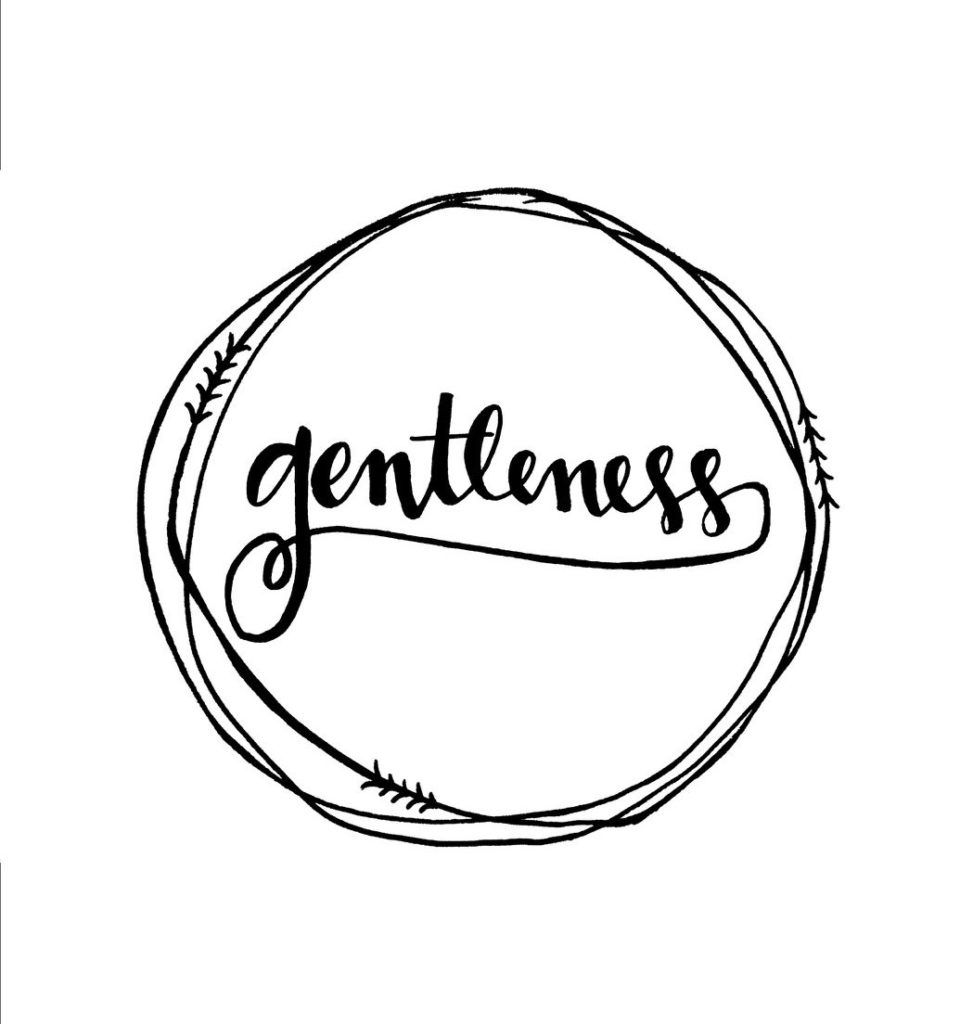 image of the word gentleness in a circle