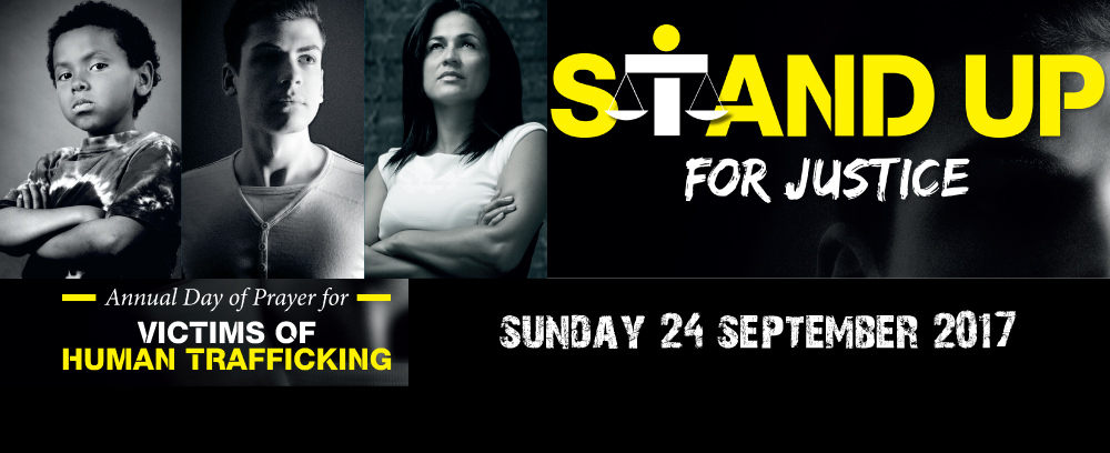 Advert for standing against human trafficking