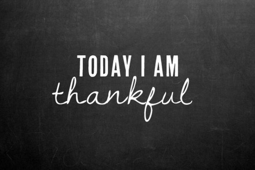 the words today I am thankful