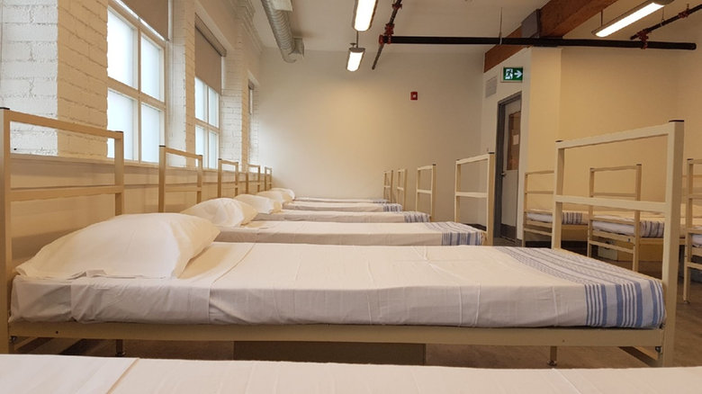 image of beds in a row